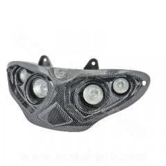 Double optique adaptable halogène imitation carbone Gilera Runner 50-125-180-200CC