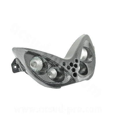 Double optique adaptable 4 lampes halogène imitation carbone pour scooter MBK Nitro / Yamaha Aerox