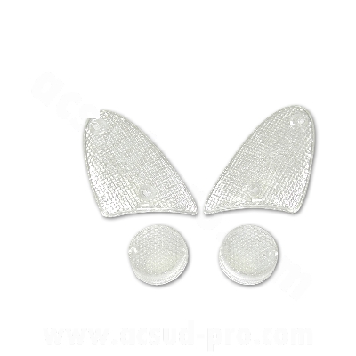 Cabochons clignotants adaptable transparents x4 pour scooter Aprilia SR50 Stealth