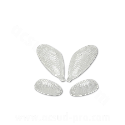 Cabochons clignotants adaptable transparents x4 pour scooter Piaggio NRG / NTT