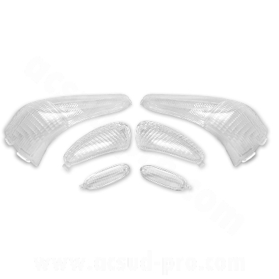 Cabochons clignotants adaptable transparents x6 Gilera Runner