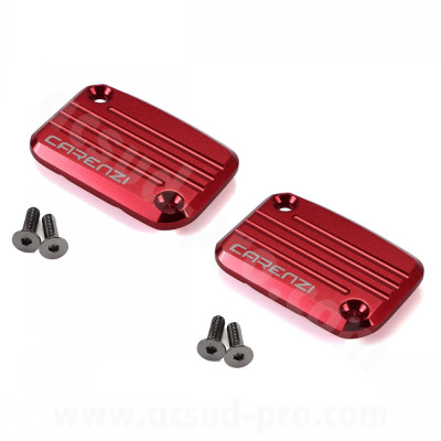 Couvercle réservoir maître cylindre frein adaptable rouge (LA PAIRE) Yamaha Aerox / MBK Nitro