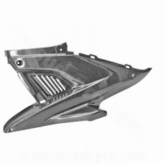 Capot moteur gauche adaptable imitation carbone pour scooter MBK Nitro / Yamaha Aerox