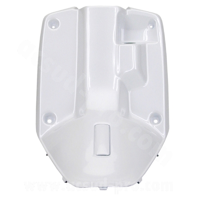 Protège jambes adaptable blanc métal MBK 50 Booster 1999-2003 / Yamaha 50 Bws 1999-2003