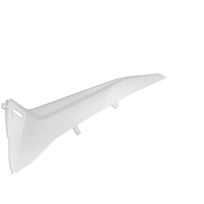 Dessous de tablier gauche adaptable blanc compétition pour scooter 530cc Yamaha T-Max 2012-2016