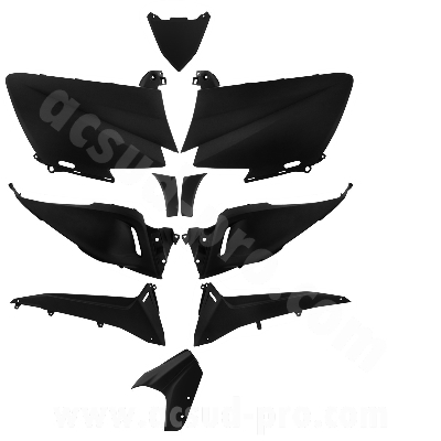 Kit carrosserie adaptable noir mat 10 pièces Yamaha TMAX 530cc 2012-2014