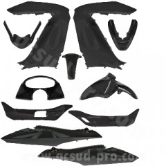 Kit carrosserie adaptable noir 11 pièces pour moto Honda PCX 125cc 2009-2013