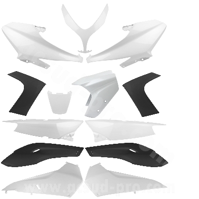 Kit carrosserie adaptable 13 pièces white competition 500cc Yamaha T-Max 2008-2012