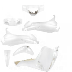 Kit carrosserie adaptable blanc perle 7 pièces pour scooter Piaggio Liberty 50 / 125 / 150 / 200cc 2004-2014