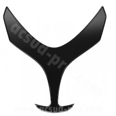 Tablier avant adaptable noir brillant 500cc 2008-2011 Yamaha TMAX