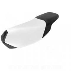 Couvre selle adaptable blanc/noir/carbone pour scooter Peugeot Speedfight