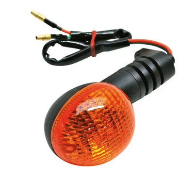 Clignotant adaptable orange-noir avant gauche / arrière droit (homologué CE) pour 50 à boite Peugeot XR6, XPS 2003>2007 - Réf. 756897