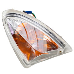 Clignotant avant gauche adaptable transparent (homologué CE) (33450-KKC4-9000) pour maxi scooter Kymco 125-250cc Grand Dink 2001>2004