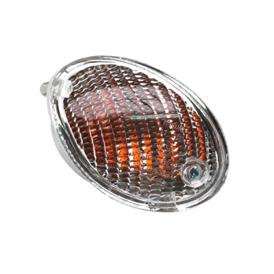 Clignotant avant droit adaptable homologué CE transparent (5RN-H3320-00) pour scooter MBK 50 Ovetto 2003-2007 / Yamaha 50 Neos 2003-2007