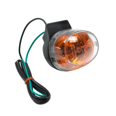 Clignotant avant gauche adaptable transparent homologué CE (81100-B20T0-01) pour scooter MBK 50 Booster 2004+, Yamaha 50 BWS 2004+, Keeway 50 Hurricane, Focus