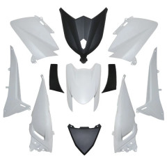 Kit 11 pièces carénage blanc brillant adaptable pour maxi scooter 530cc Yamaha TMAX 2012+