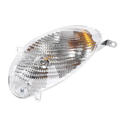 Clignotant avant droit adaptable transparent homologué CE (5XL-H3310-00) pour maxi scooter 125cc Yamaha Majesty YP / MBK Skyliner 2002-2006
