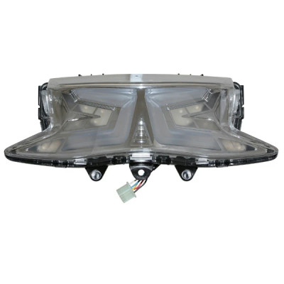 Feu arrière adaptable à led avec clignotants transparent homologué CE pour maxi scooter 125cc Honda PCX 2014-2016