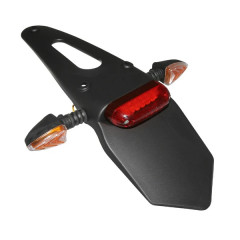 Support de plaque adaptable avec feu arrière LED et clignotants pour 50 à boîte Derbi Senda R