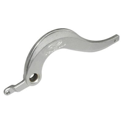 Pedale de frein adaptable alu argent OEM 0-000.730.0710 pour 50 à boite Rieju MRX, SMX