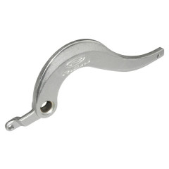 Pedale de frein adaptable alu argent OEM 0-000.730.0710 pour 50 à boite Rieju MRX, SMX