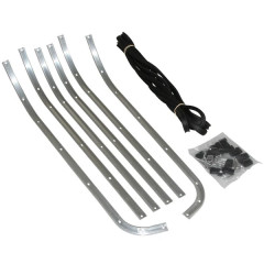 Kit 4 joints marche pied noir adaptable pour maxi scooter 125cc Piaggio Vespa PX (R.O. 610231M)