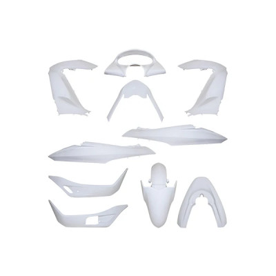 Kit de carénage adaptable blanc brillant 10 pièces pour maxi scooter Honda 125 PCX 2010-2013