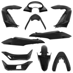 Carénage adaptable noir brillant kit 10 pièces pour maxi scooter 125cc Honda PCX 2010-2013
