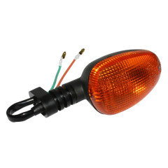 Clignotant adaptable orange-noir homologué CE avant gauche / arrière droit version 1 pour 50 à boite Aprilia RS 1999>2005