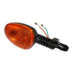 Clignotant adaptable orange-noir avant droit / arrière gauche (homologué CE) pour 50 à boite Aprilia RS 1999-2005