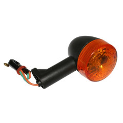 Clignotant adaptable orange-noir avant gauche / arrière droit version 2 (homologué CE) pour 50 à boite Aprilia RS 1999>2005 / Derbi Senda X Trem, X Race