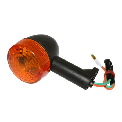 Clignotant adaptable orange-noir AV droit / AR gauche version 2 (homologué CE) pour 50 à boite Aprilia RS 1999>2005 / Derbi Senda X Trem, X Race