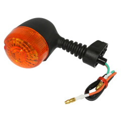 Clignotant adaptable orange-noir avant droit / arrière gauche (homologué CE) pour Bultaco 50 Astro, Lobito après 1999, Daelim E Five, S Five après 2006, Derbi 50 GPR 1997-2001
