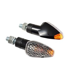 Clignotant adaptable noir et transparent à ampoule orange homologué CE