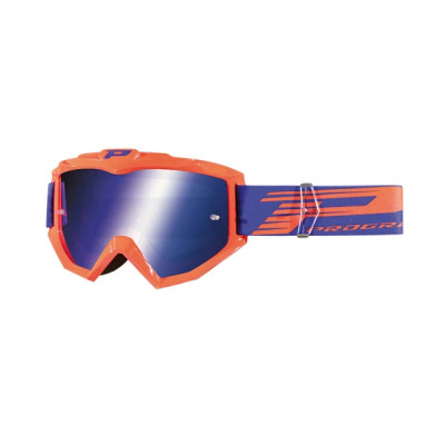 Lunette/masque cross ProGrip 3201 FL Atzaki orange fluo écran miroir anti-rayures anti UV
