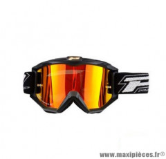 Lunette/masque cross ProGrip 3204 noir mat écran miroir rouge anti-rayure anti UV