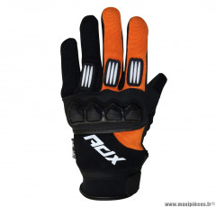 Gants cross ADX noir/orange fluo homologués EN 13594:2015 taille L