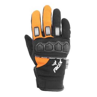 Gants cross ADX homologués EN 13594:2015 taille M (T9) noir/orange fluo