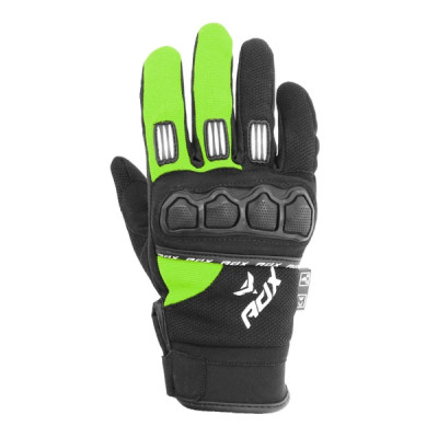 Gants cross ADX homologué EN 13594:2015 taille M (T9) noir/vert fluo