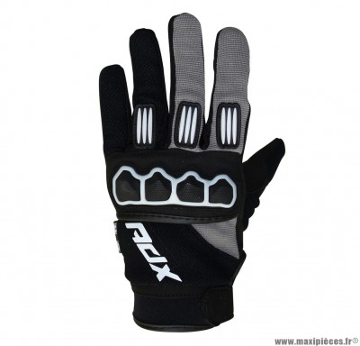Gants cross ADX homologué EN 13594:2015 taille XS couleur noir/gris