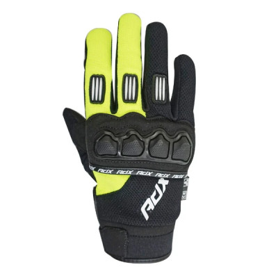 Gants cross enfant ADX taille XS homologué EN 13594:2015 couleur noir/jaune fluo