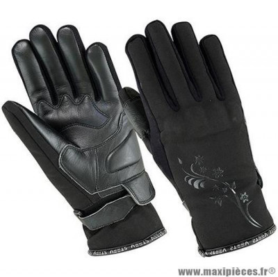 Gants moto femme Steev hiver noir coquée CE EPI 1K taille XXS