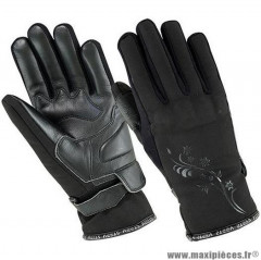 Gants moto femme Steev hiver noir coquée CE EPI 1K taille XXS