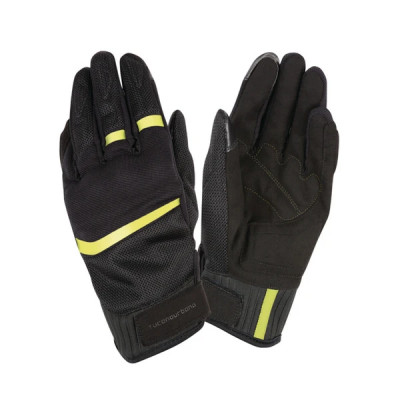 Gants moto Tucano Urbano Penna homologués EN 13594:2015 taille S noir/jaune fluo