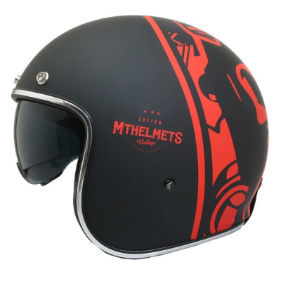 Casque jet MT Helmets Divenire taille S (T55-56) couleur noir/rouge
