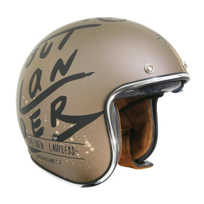 Casque jet MT Helmets marron mat taille XS T53-54
