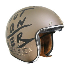 Casque jet MT Helmets marron mat taille XS T53-54