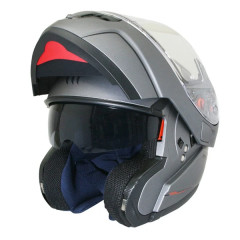 Casque modulable MT Helmets double écran uni titane mat XS