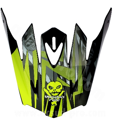 Visière Voodoo couleur vert SC15 pour casque moto cross