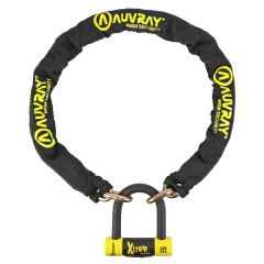 Antivol Auvray Xtrem chaîne 1.40m maillon diamètre 13.5mm avec U Xtrem medium (Classe SRA)